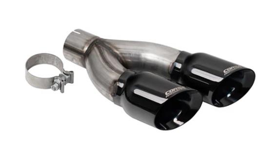 Corsa 2022-2024 Toyota Tundra 4WD 4in Single Side Dual Outlet Tip Kit - Black PVD