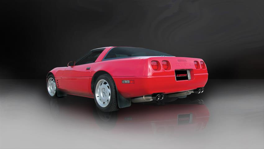 Corsa 1990-1995 Chevrolet Corvette C4 ZR1 5.7L V8 LT5 Black Sport Cat-Back Exhaust thumbnail 4