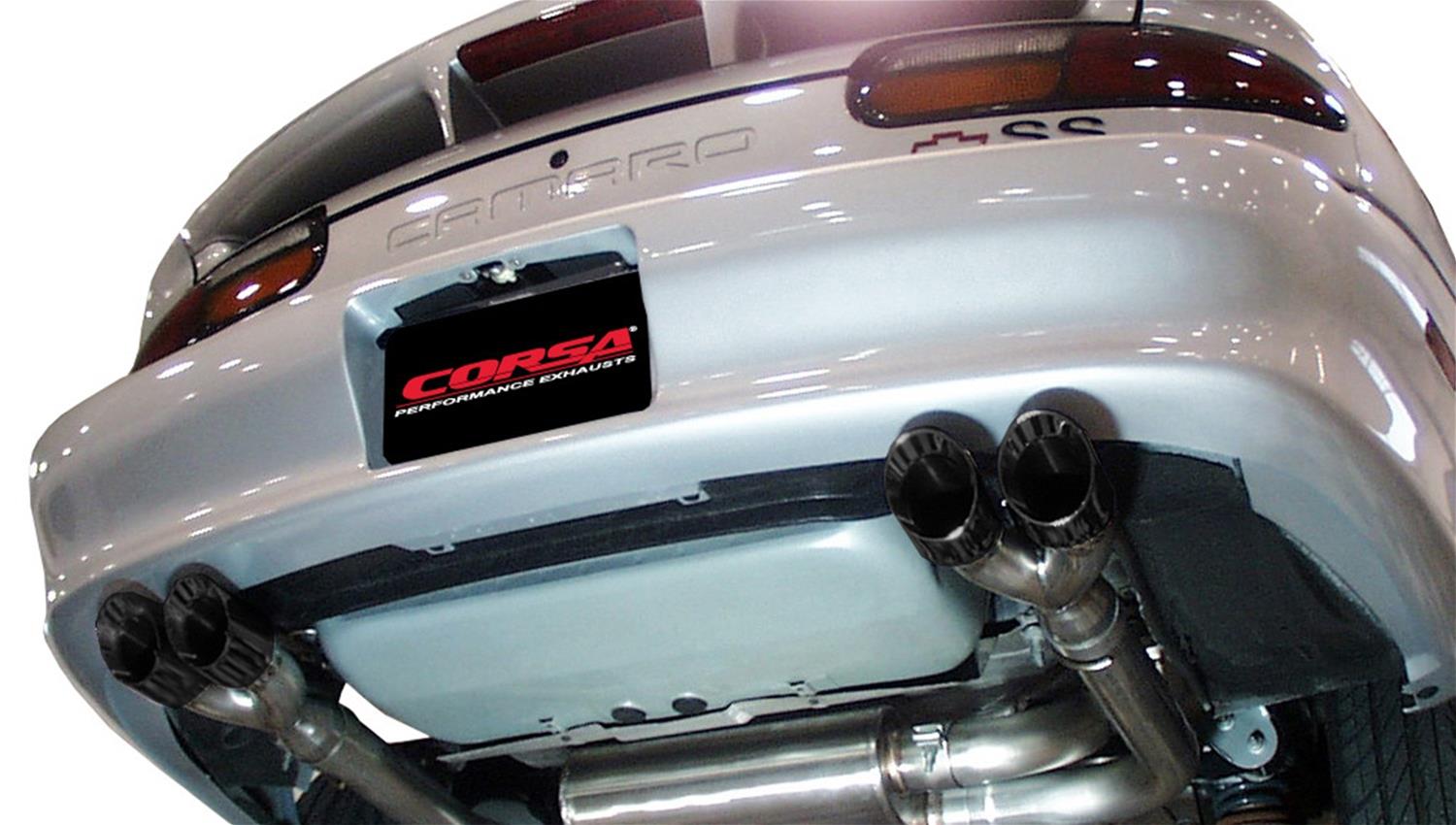 Corsa 1998-2002 Chevrolet Camaro Convertible Z28 5.7L V8 LS1 Black Tip Sport Cat-Back Exhaust thumbnail 2