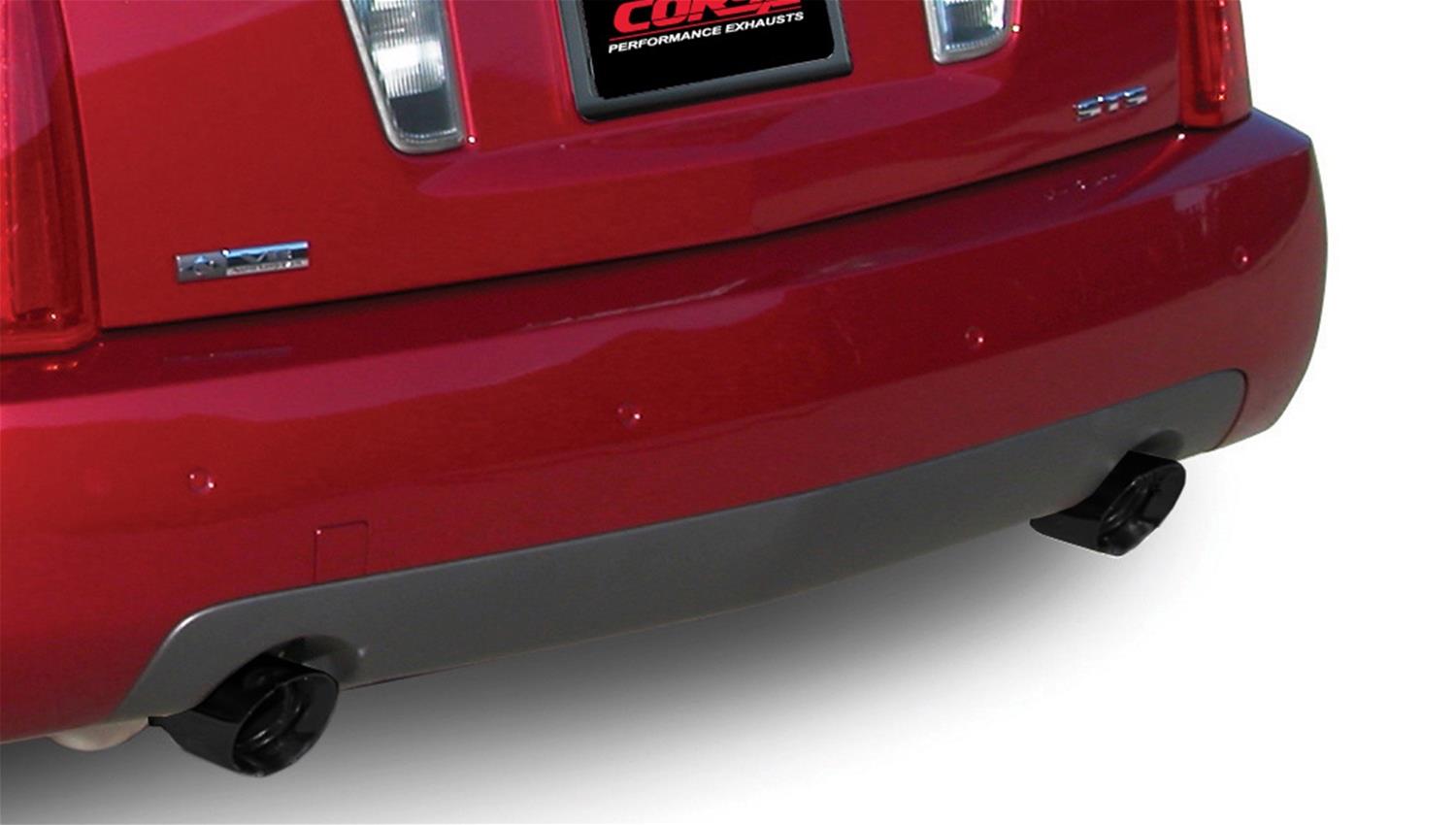 Corsa 2005-2007 Cadillac STS 4.6L 2.5in Axle-Back Dual Rear w Single 4in Black Pro-Series Tips thumbnail 2