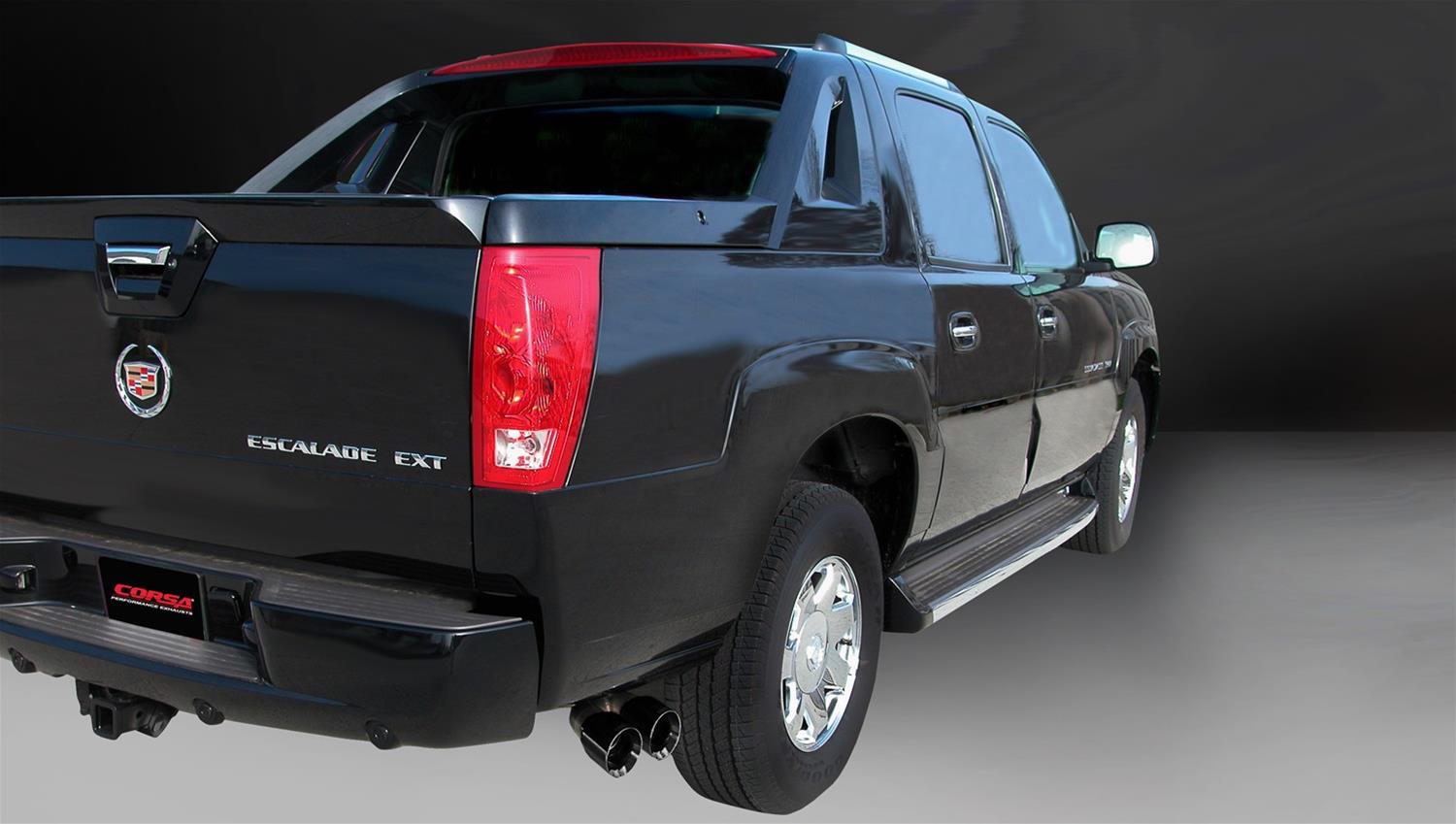 Corsa 2002-2006 Cadillac Escalade 6.0L V8 3in Cat-Back Single Side w Twin 4in Black Pro-Series Tips thumbnail 2