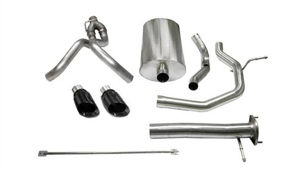 Corsa 2005-2006 Chevrolet SSR 5.3L V8 3in Cat-Back Dual Rear w Single 4in Black Pro-Series Tips thumbnail 2