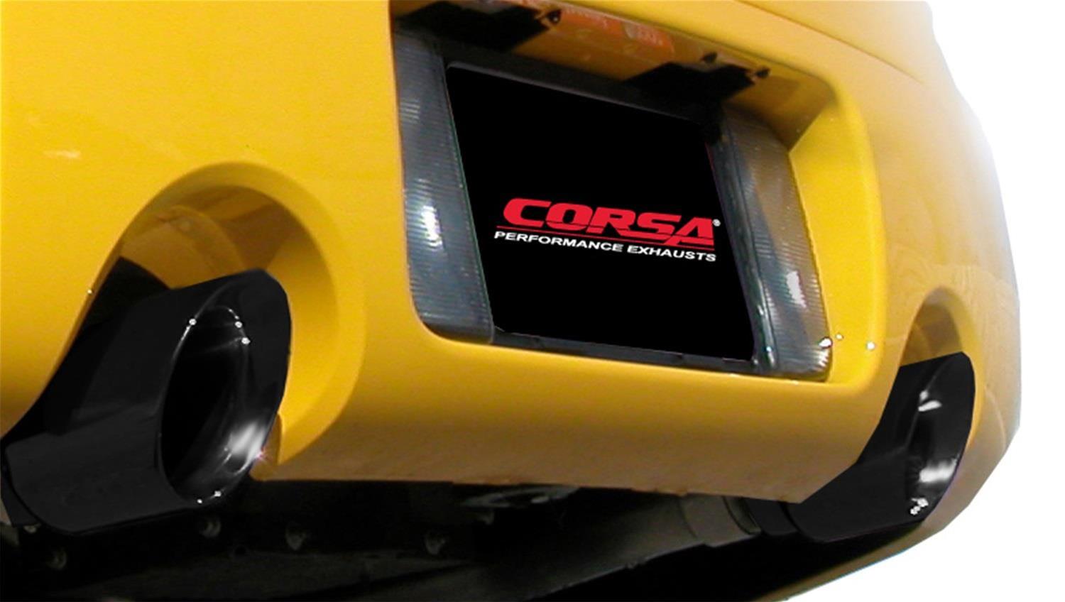 Corsa 2005-2006 Chevrolet SSR 5.3L V8 3in Cat-Back Dual Rear w Single 4in Black Pro-Series Tips thumbnail 3