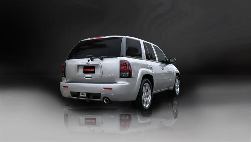 Corsa 2006-2008 Chevrolet Trailblazer SS 6.0L V8 Black Sport Cat-Back Exhaust thumbnail 3