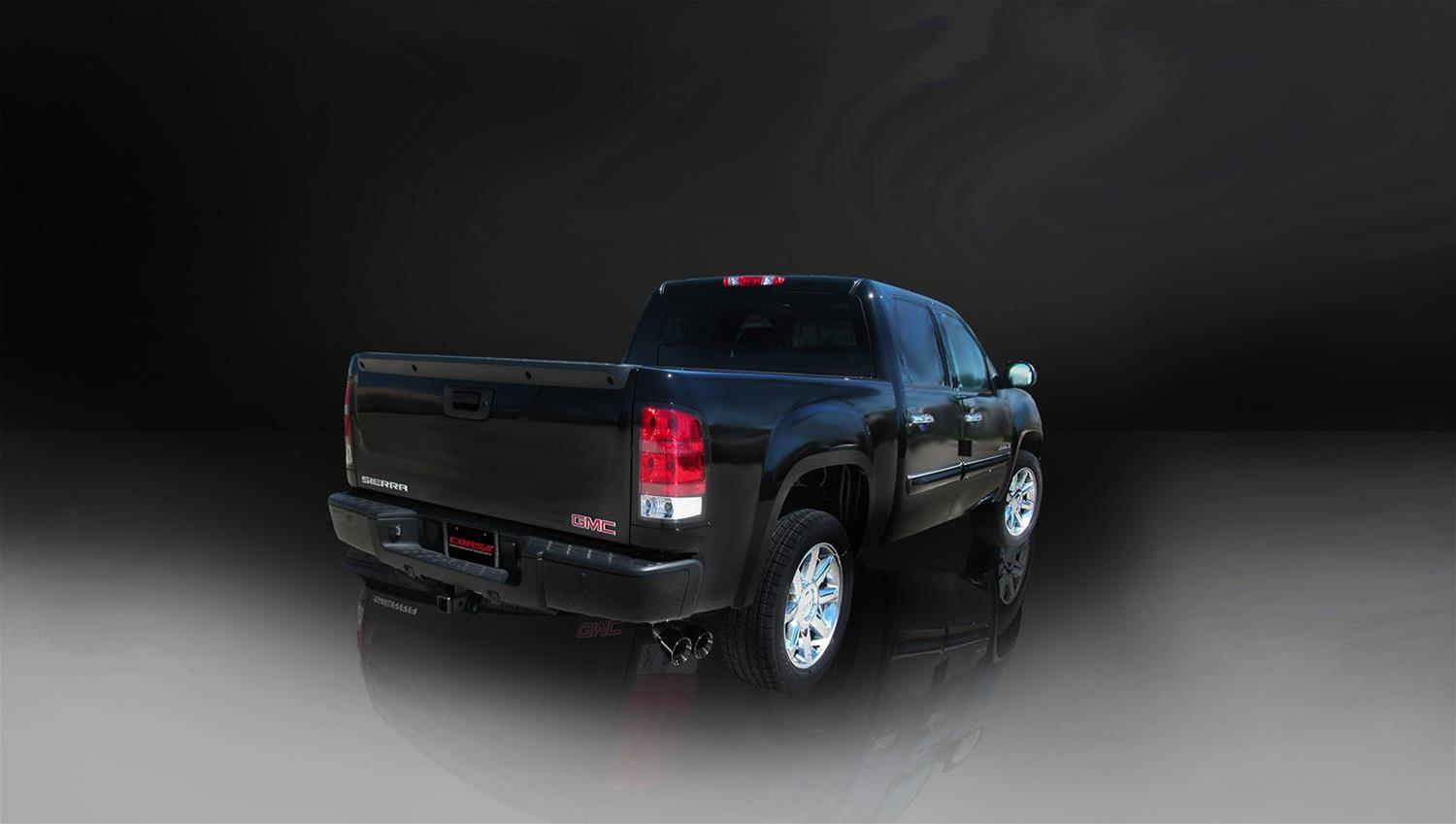 Corsa 2007-2008 Chevrolet Silverado Crew Cab/Short Bed 1500 5.3L V8 Black Sport Cat-Back Exhaust thumbnail 2