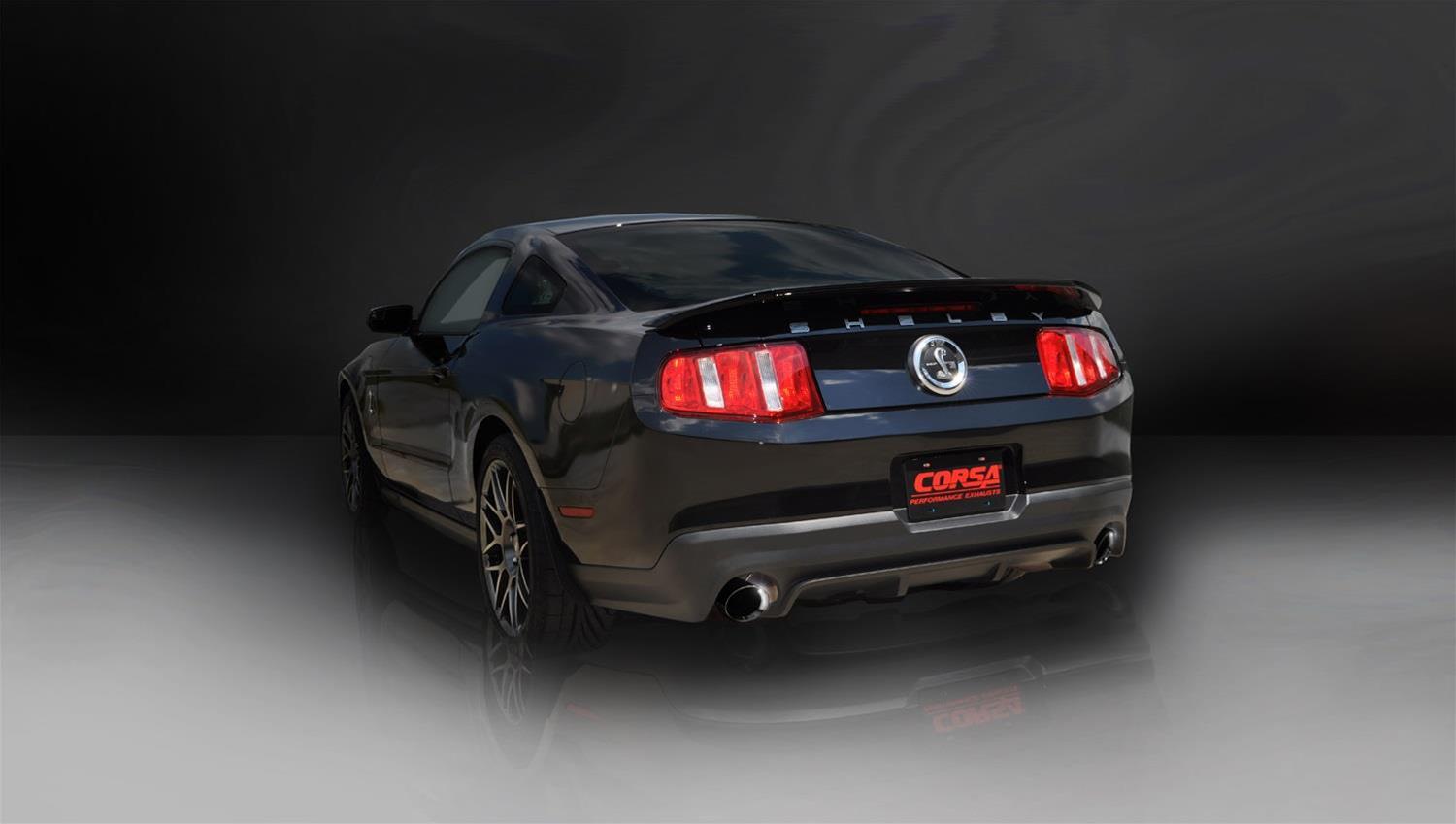 Corsa 2011-2012 Ford Mustang Shelby GT500 5.4L V8 Sport Axle-Back Exhaust w/ Black Tips thumbnail 3