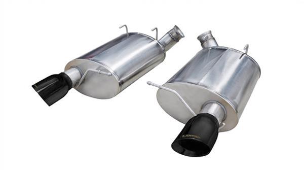 Corsa 2011-2012 Ford Mustang Shelby GT500 5.4L V8 Sport Axle-Back Exhaust w/ Black Tips thumbnail 2
