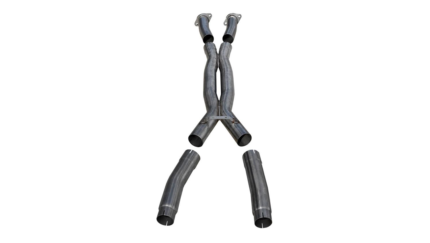 Corsa Off-Road X-Pipes for 2005-2008 CORVETTE - 14352 Exhaust Crossover Pipe, X-Pipe, Stock Manifold, 3 in. Diameter, Stainless Steel, Natural, Chevy, Each
