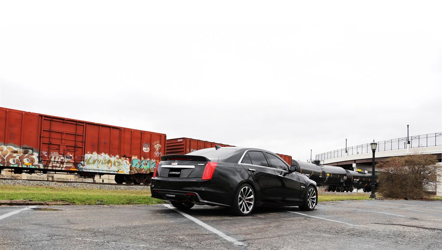 Corsa 2016-2019 Cadillac CTS V Sedan 6.2L V8 2.75in Polished Sport Axle-Back Exhaust thumbnail 3
