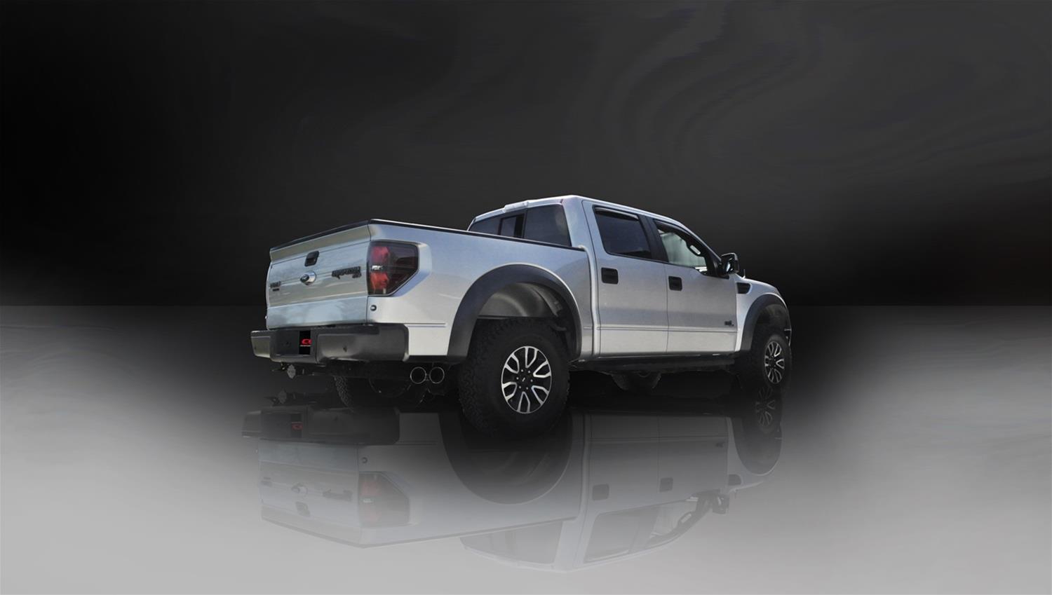 Corsa 2011-2014 Ford F-150 Raptor 6.2L V8 Polished Sport Cat-Back Exhaust thumbnail 3