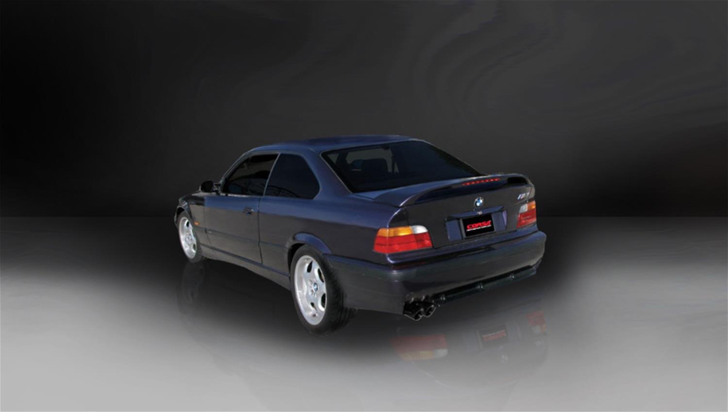 Corsa 1992-1999 BMW 325i/is Coupe E36 Black Sport Cat-Back Exhaust thumbnail 2