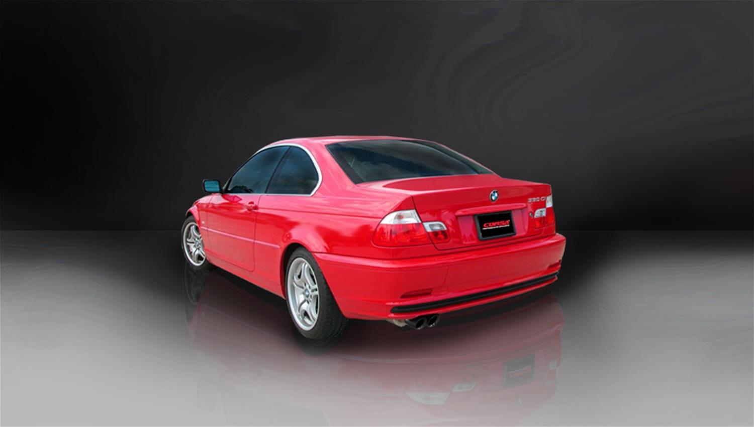 Corsa 2001-2006 BMW 325i/ci Convertible E46 Black Sport Axle-Back Exhaust thumbnail 3