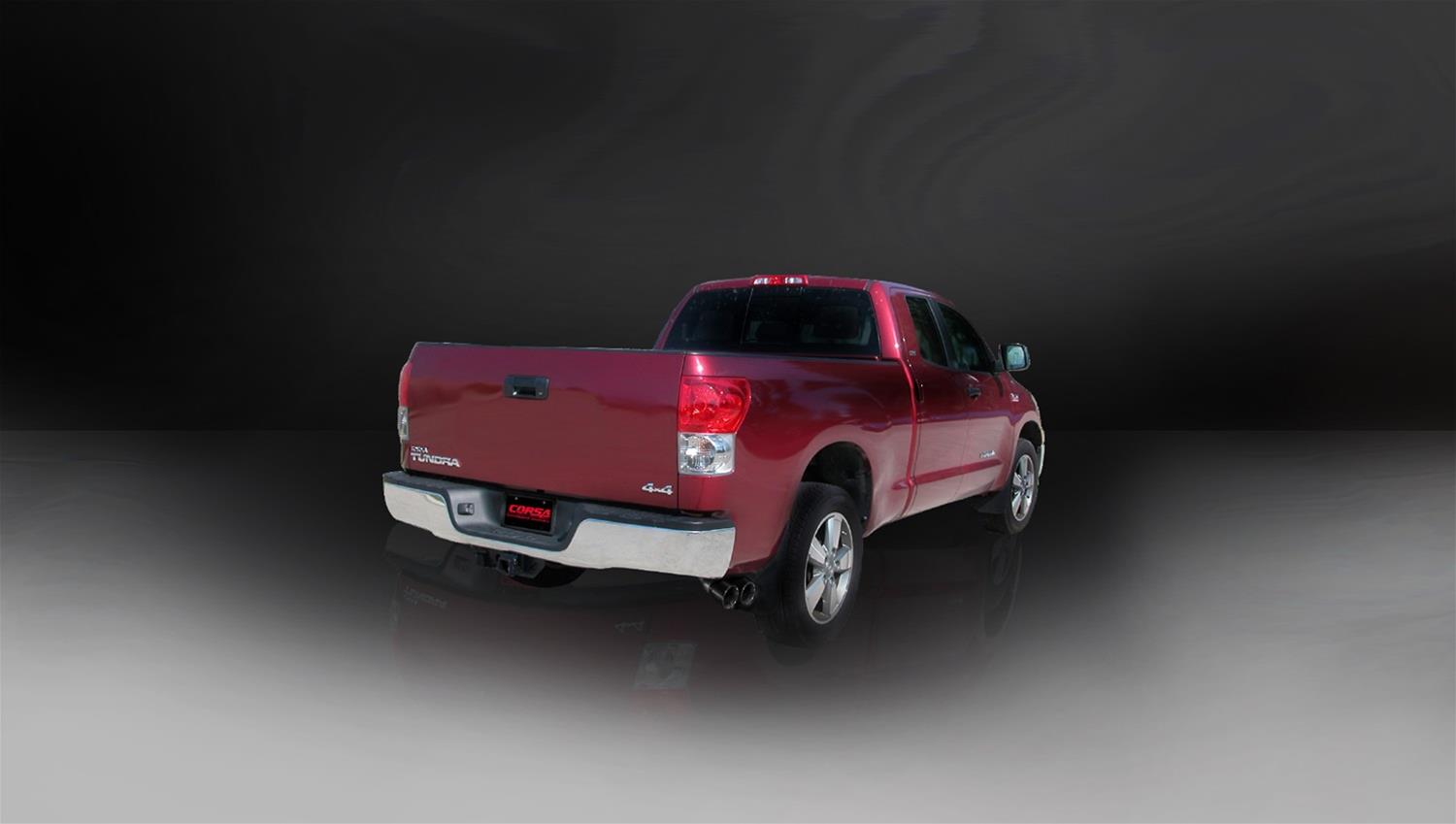 Corsa 07-08 Toyota Tundra Double Cab/Crew Max 5.7L V8 Sport C/B Single Side Exit Dual Black Tips Exh thumbnail 2