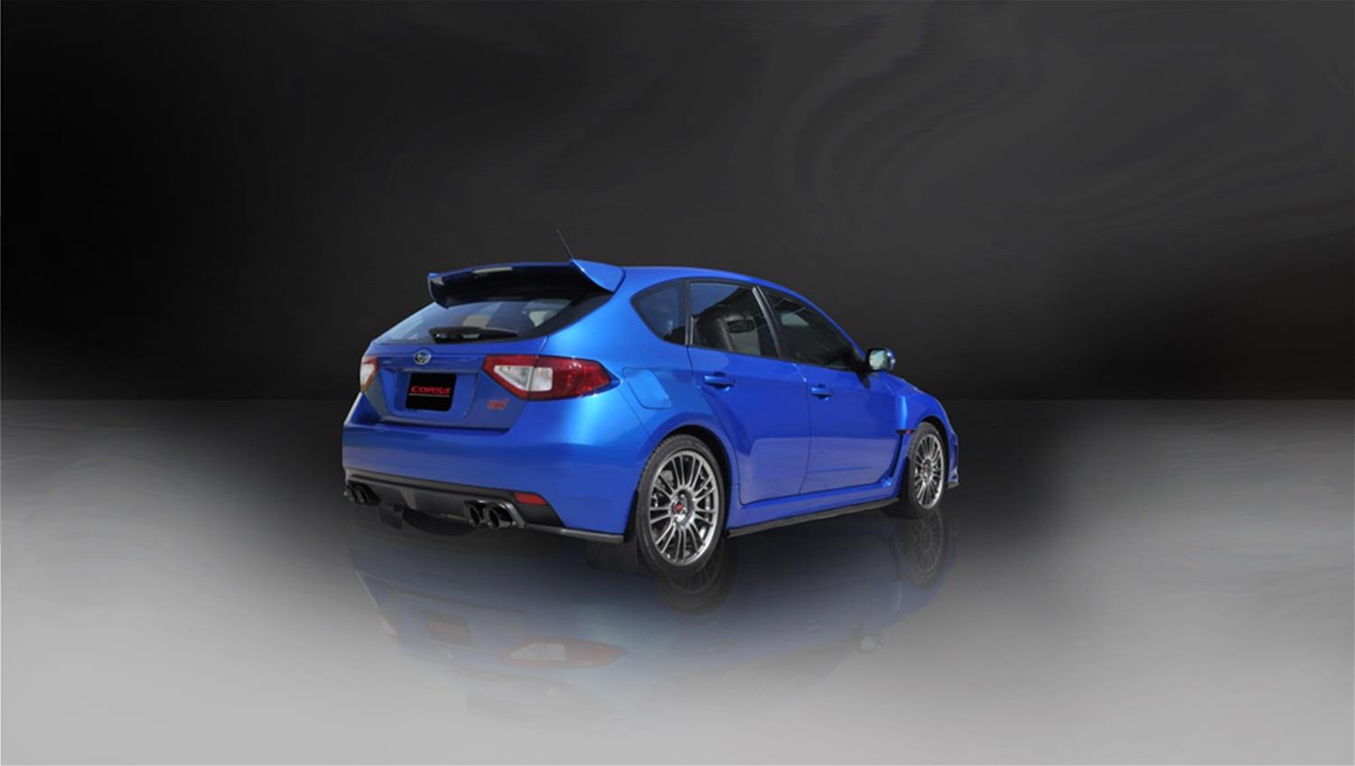 Corsa 2008-2014 Subaru Impreza Hatchback STI 2.5L Turbo Manual Black Sport Cat-Back Exhaust thumbnail 3