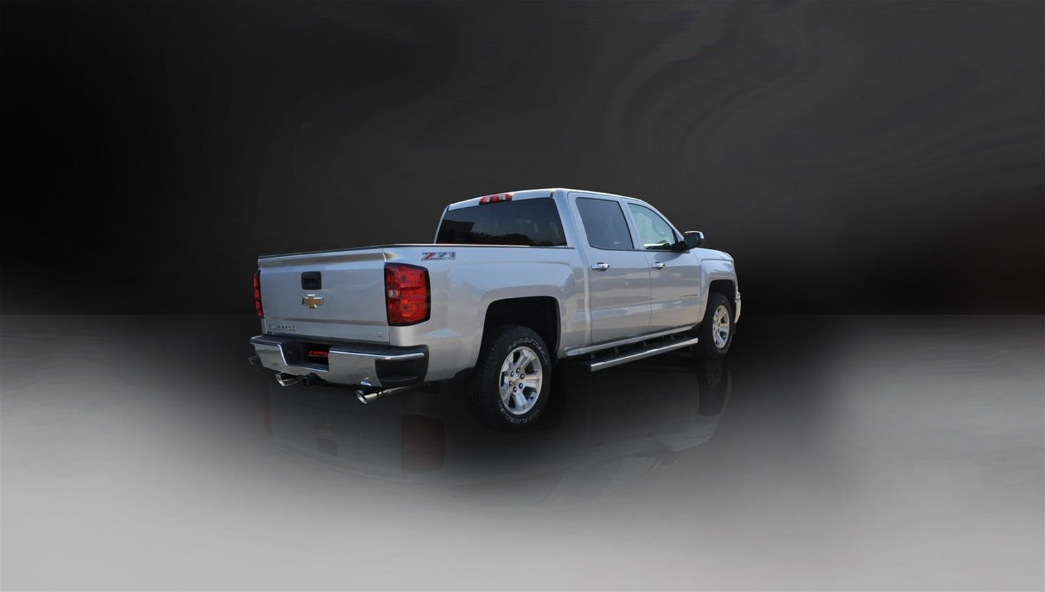 Corsa 14-19 GMC Sierra/Chevy Silv 1500 Crew Cab/Std. Bed 5.3L V8 Polished Sport Dual Rear CB Exhaust thumbnail 4
