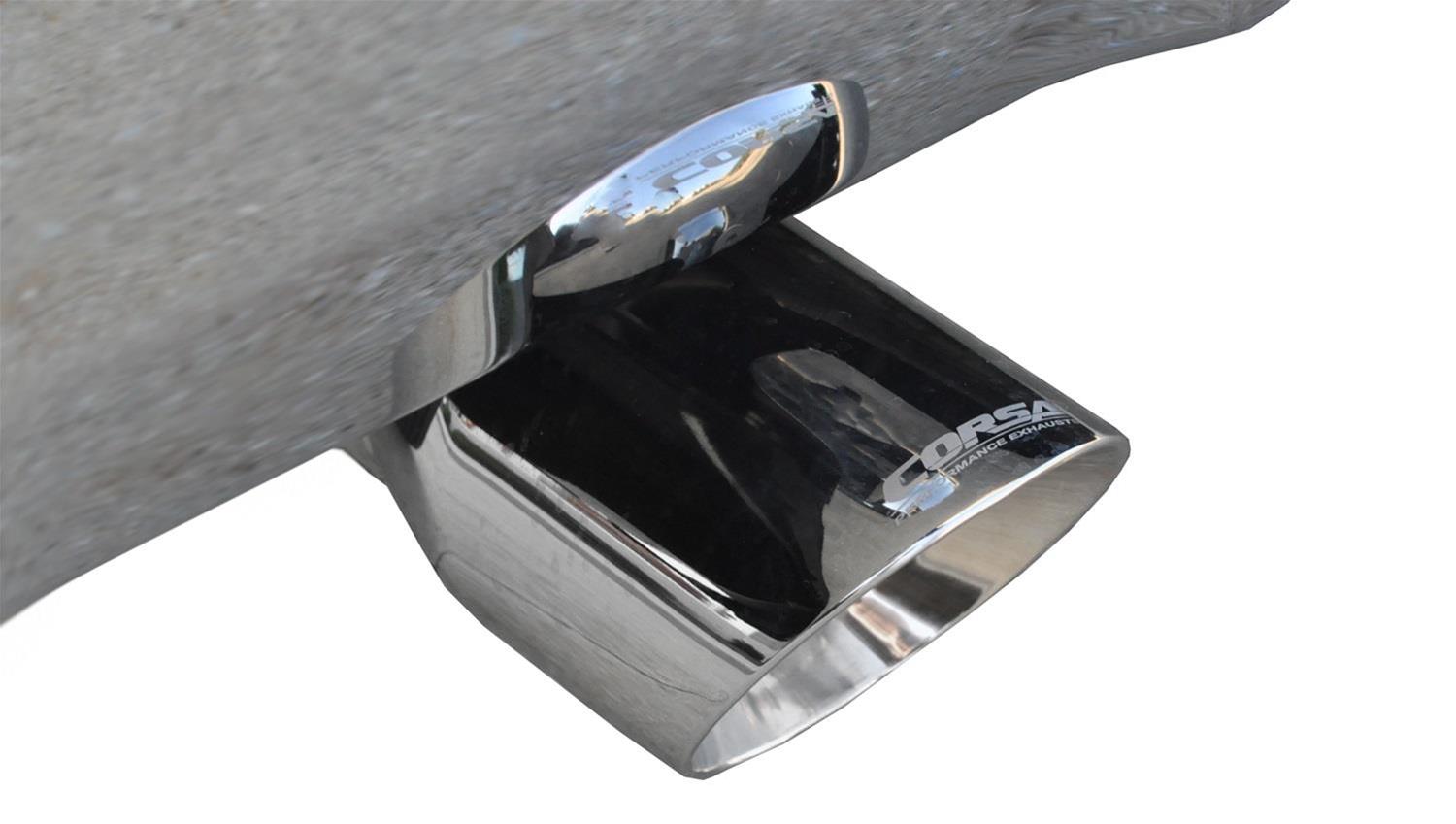 Corsa 14-19 GMC Sierra/Chevy Silv 1500 Crew Cab/Std. Bed 5.3L V8 Polished Sport Dual Rear CB Exhaust thumbnail 3