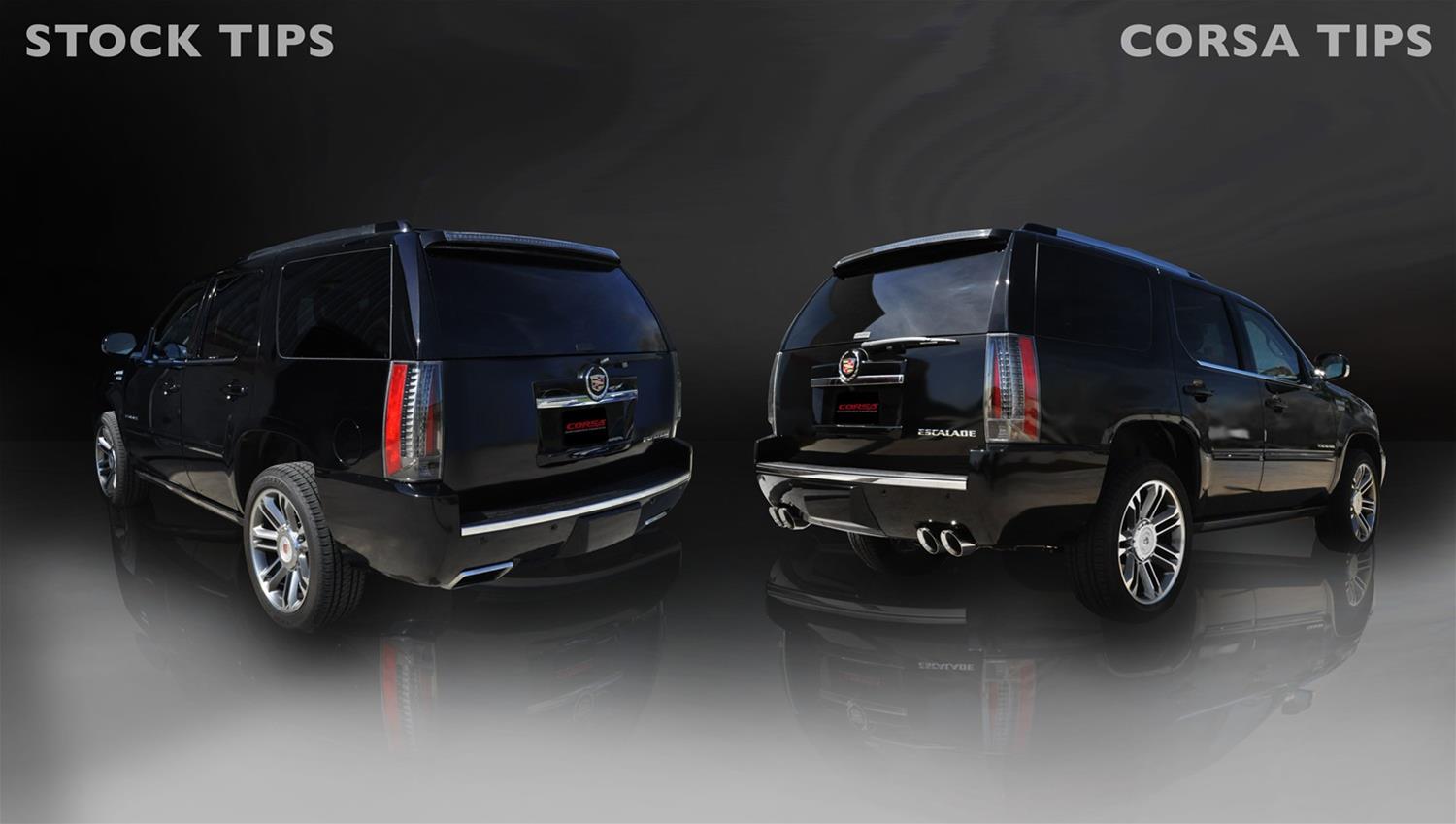 Corsa 2012-2014 Cadillac Escalade DUB 6.2L V8 Polished Sport Cat-Back Exhaust thumbnail 3