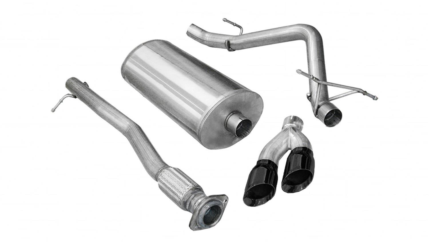 Corsa 2009-2009 Chevrolet Silverado Crew Cab/Short Bed 1500 4.8L V8 Black Sport Cat-Back Exhaust thumbnail 2