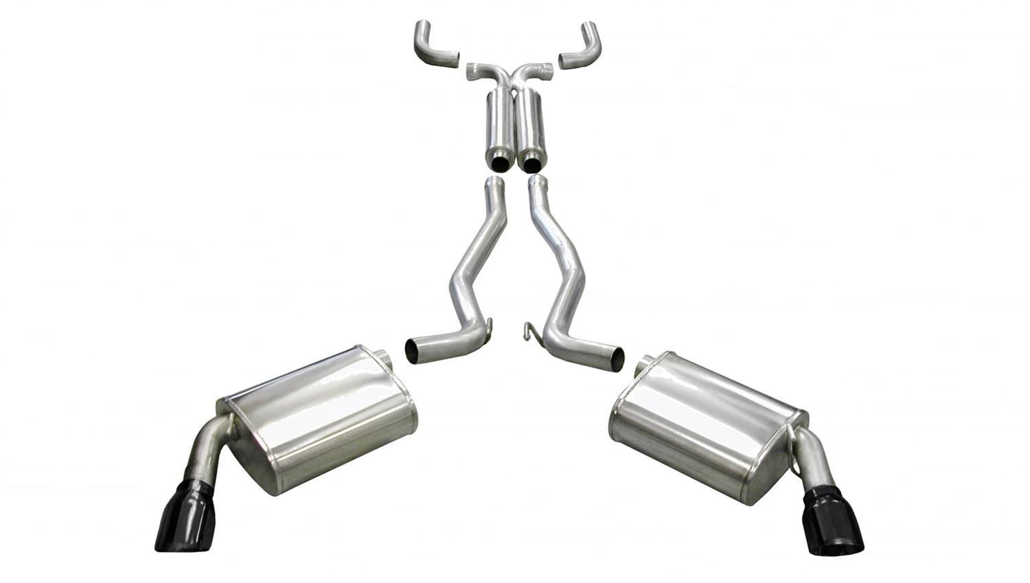 Corsa 2010-2015 Chevrolet Camaro Coupe/Convertible RS 3.6L V6 Black Sport Cat-Back + XO Exhaust thumbnail 2