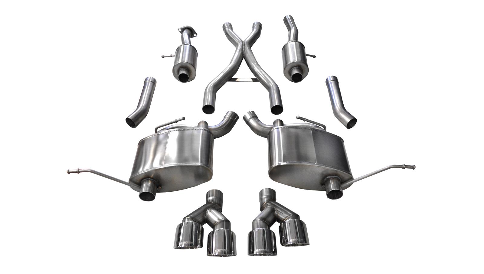 Corsa 2014-2021 Jeep Grand Cherokee 3.6L V6 Polished Sport Cat-Back Exhaust thumbnail 2