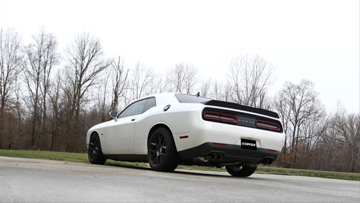 Corsa 15-16 Dodge Challenger Xtreme Cat-Back Dual Rear Exit with Twin 3.5in Polished Pro-Series Tips thumbnail 4