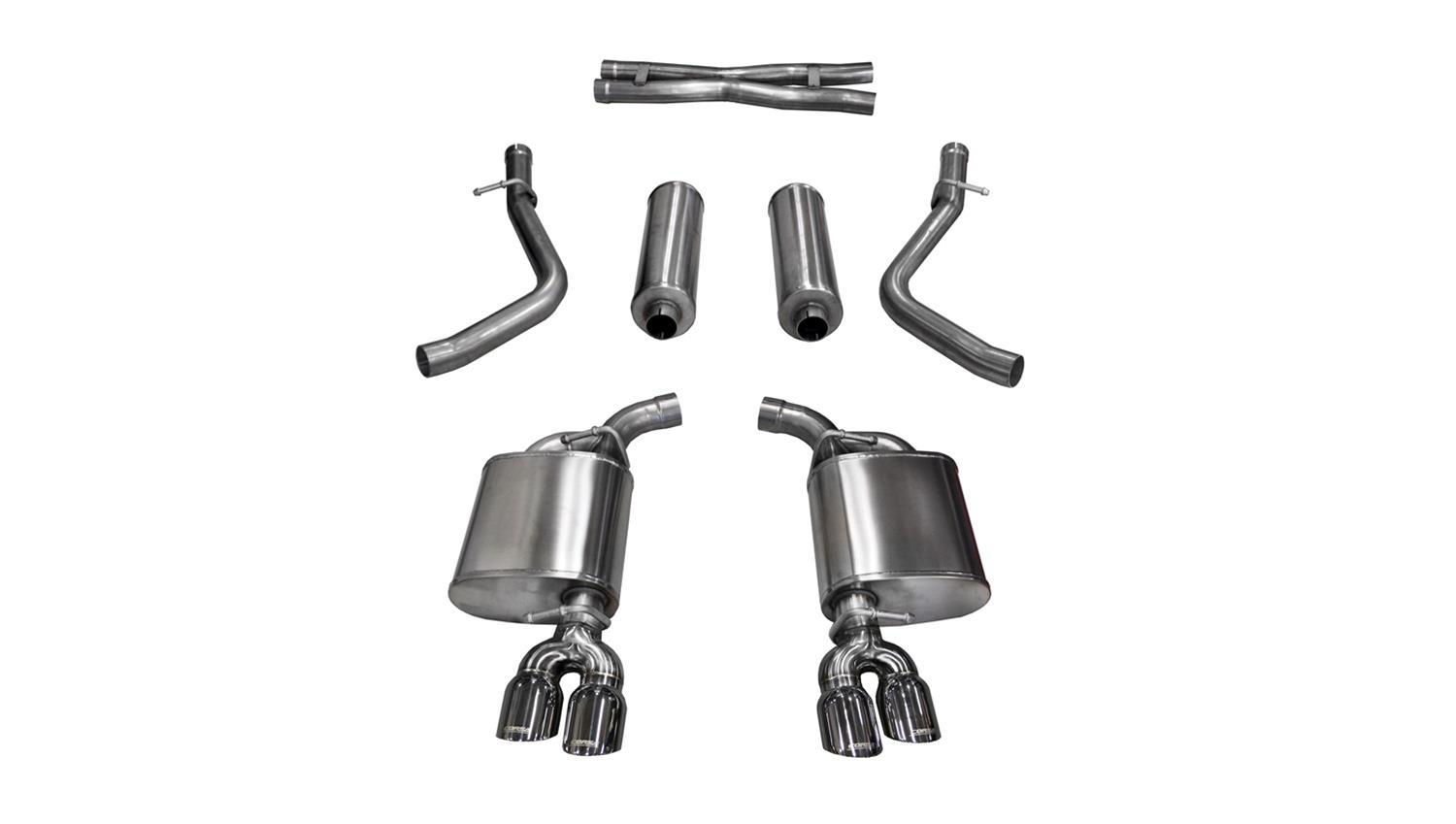 Corsa 15-16 Dodge Challenger Xtreme Cat-Back Dual Rear Exit with Twin 3.5in Polished Pro-Series Tips thumbnail 3