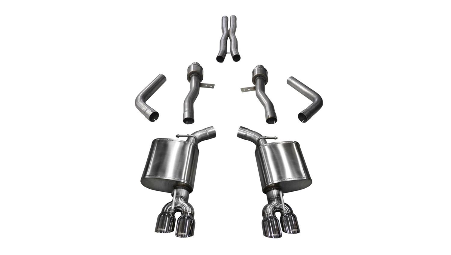 Corsa Sport Exhaust Systems for 2015-2022 CHALLENGER - 14987 2.75-IN. Series Cat-Back Dual Rear Exit with Twin 3.5-IN. Polished Pro-Series Tips