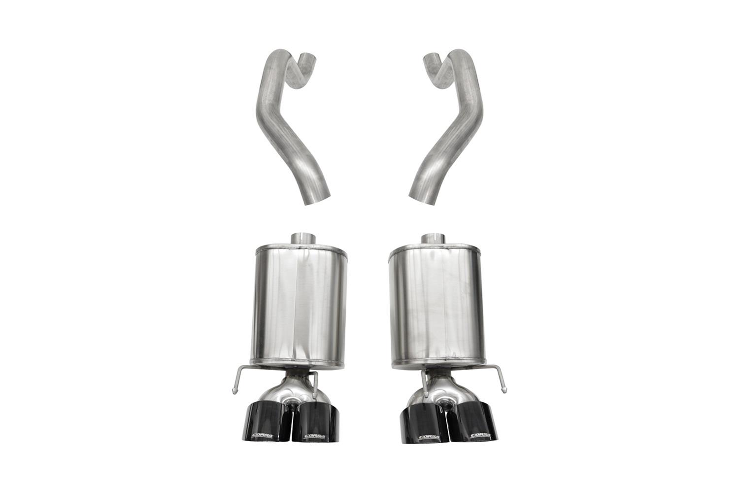 Corsa 2005-2007 Chevrolet Corvette (C6) 6.0L/6.2L Black Sport Axle-Back Exhaust w/4.5in Tips