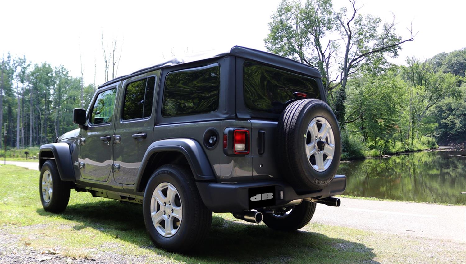 Corsa 2018-2025 Jeep Wrangler JL 2.5in Dual Rear Exit Polished Tips Touring Axle-Back Exhaust thumbnail 4