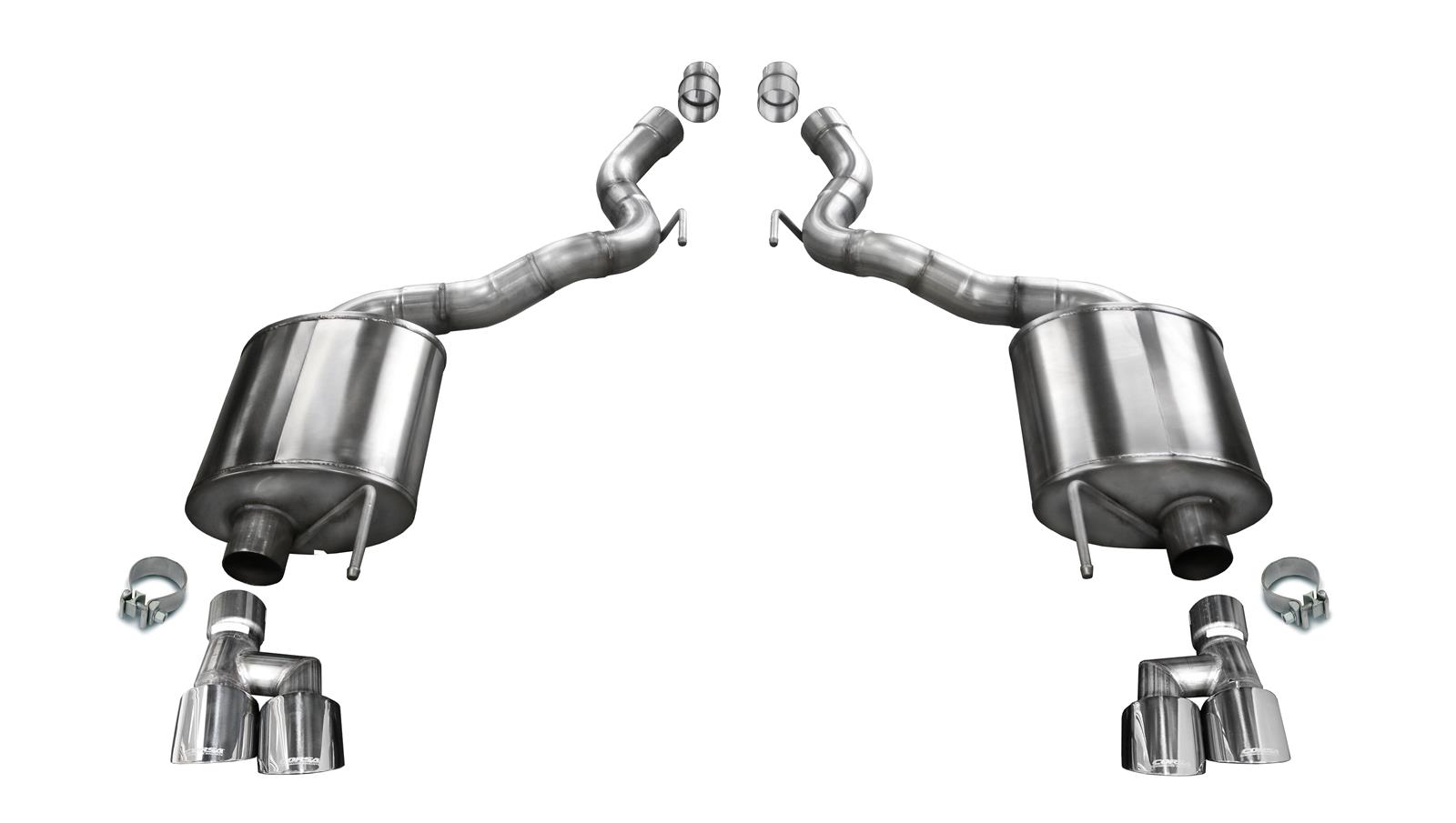 Corsa 2018-2023 Ford Mustang GT Convertible Sport Axle-Back Exhaust w/ 4in Tips