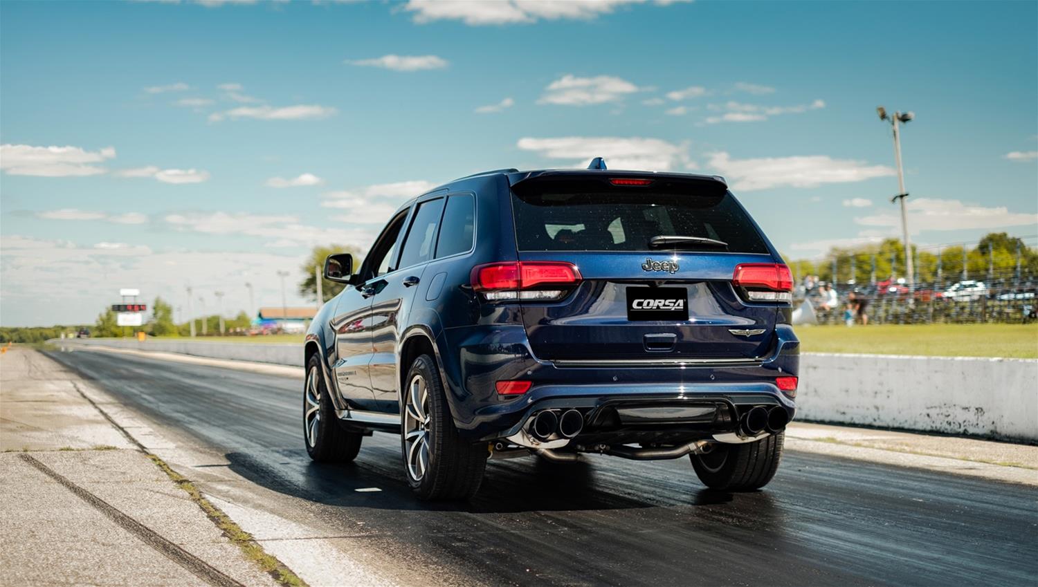 Corsa 2018-21 Jeep Grand Cherokee TrackHawk 6.2L Sport Cat-Back Dual Rear Exit w/4.5in Polished Tips thumbnail 4