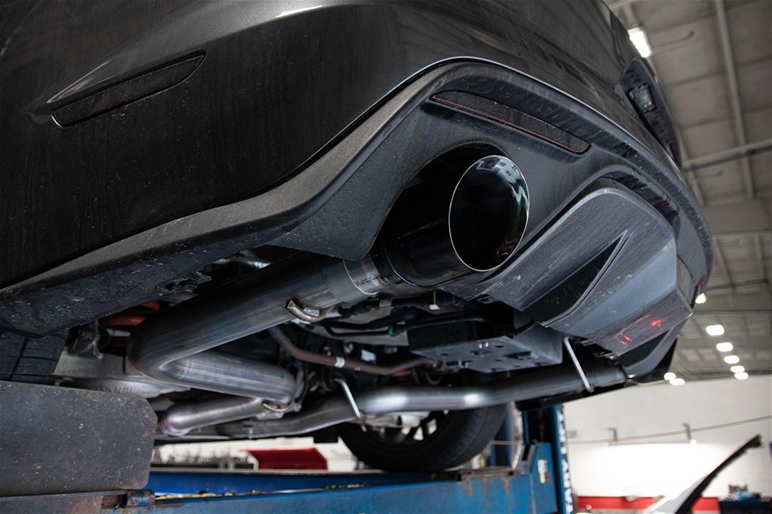 Corsa Track Exhaust Systems for 2015-2017 MUSTANG - 21086BLK Exhaust, Axle-Back Dual Rear, Series 3.0 in. System with 4.5 in. Black Pro-Series Tips, Ford, Kit thumbnail 3
