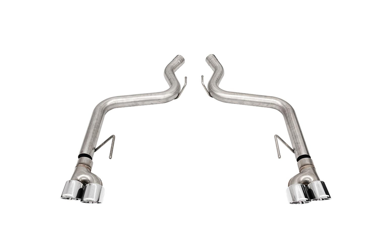 Corsa Track Exhaust Systems for 2018-2023 MUSTANG - 21087 Exhaust, Axle-Back Dual Rear, Series 3.0 in. System with 4.0 in. Polished Tips, Ford, Kit