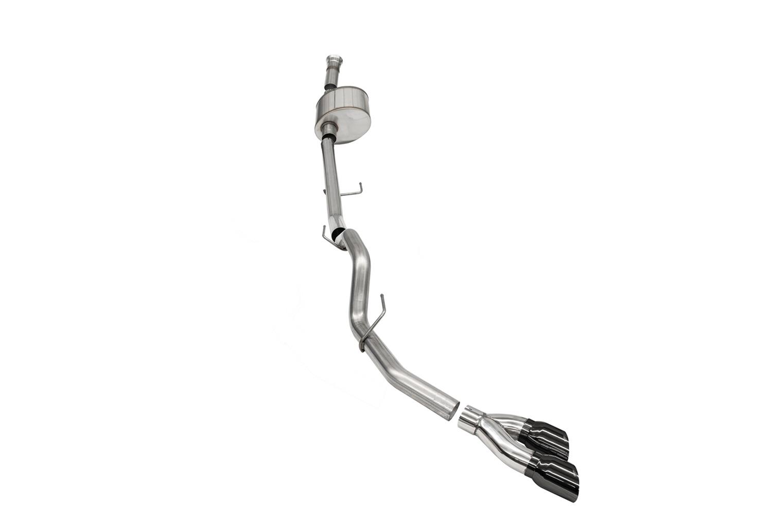 Corsa 2021-2025 Ford F-150 Regular Cab/ 8in Bed 5.0L V8 Xtreme Cat-Back Single Side Exit-Black PVD thumbnail 2