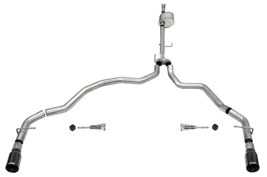 Corsa 2021-2025 Ford F-150 Regular Cab/ 8in Bed 5.0L V8 Xtreme Cat-Back Dual Rear Exit-Black PVD