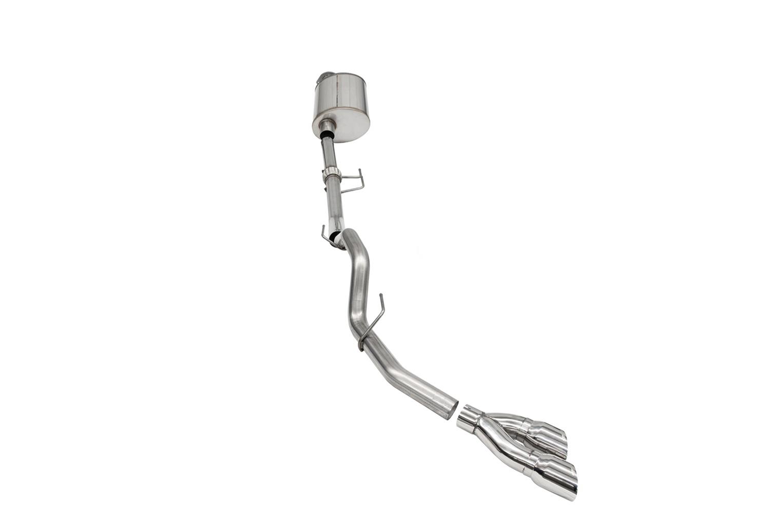 Corsa 2021-2025 Ford F-150 Regular Cab/ 8in Bed 3.5L V6 Sport Cat-Back Single Side Exit-Polished thumbnail 3