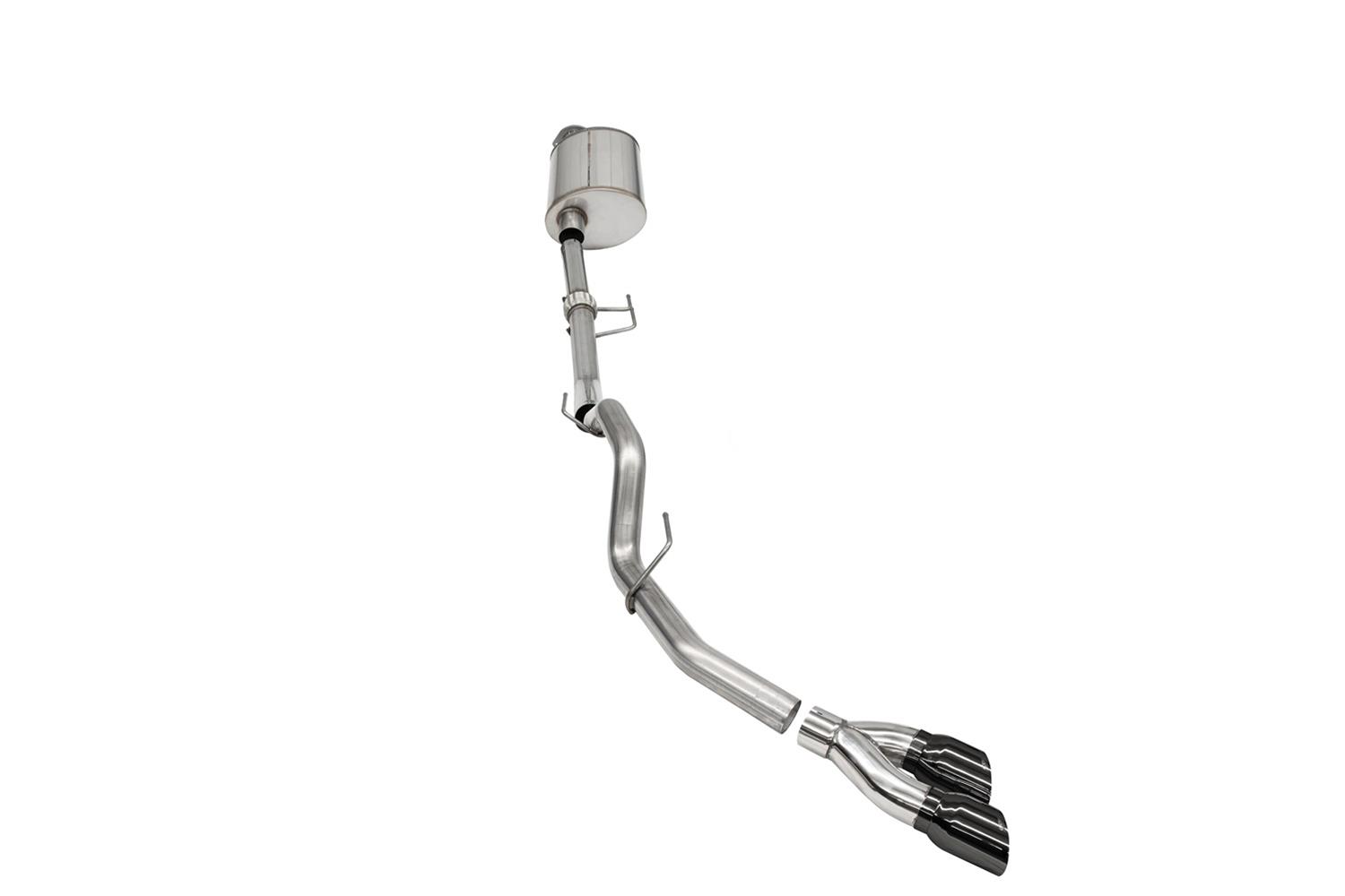 Corsa 2021-2025 Ford F-150 Regular Cab/ 8in Bed 3.5L V6 Sport Cat-Back Single Side Exit-Black PVD thumbnail 3