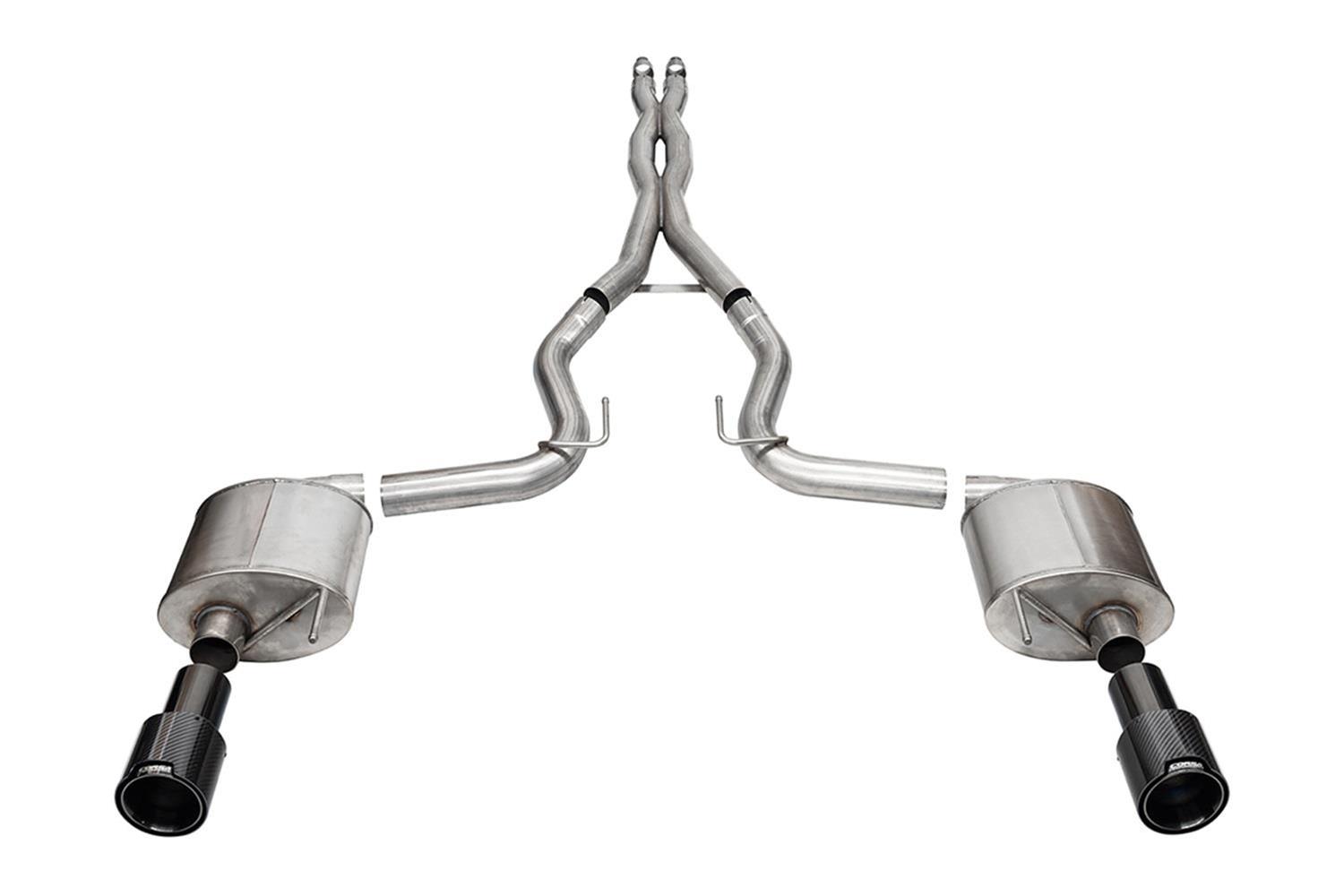 CORSA Performance - Exhaust Systems for 2024 MUSTANG 21255CFBLK System Kit