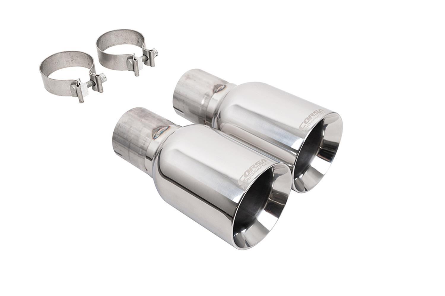 Corsa Round, Polished 3 Inch Exhaust Tip 21258 Tail Pipe