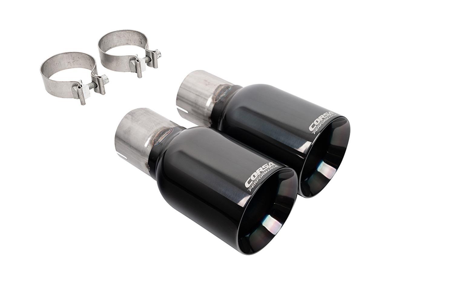 Corsa Round, Black 3 Inch Exhaust Tip 21258BLK Tail Pipe
