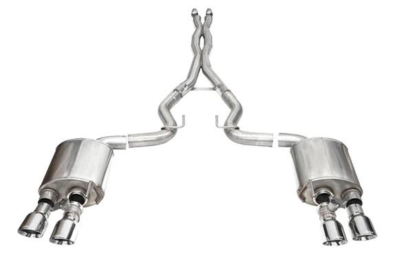Corsa 24+ Ford Mustang Dark Horse 5.0L 3.0in Dual Rear Exit Cat-Back w/Twin 4.5in Polish Slash Tips