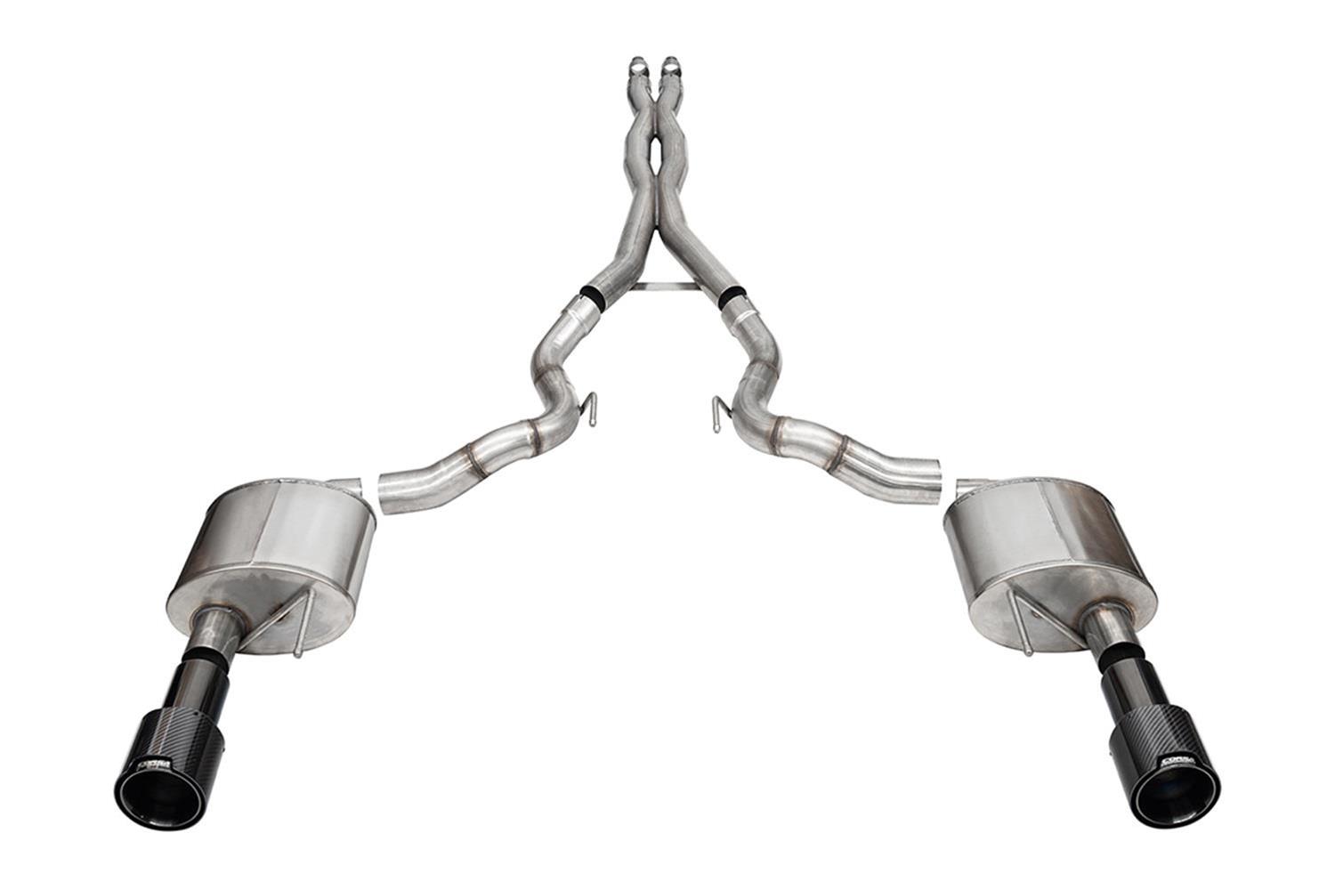 Corsa Xtreme Exhaust Systems for 2024 MUSTANG - 21271CFBLK System Kit