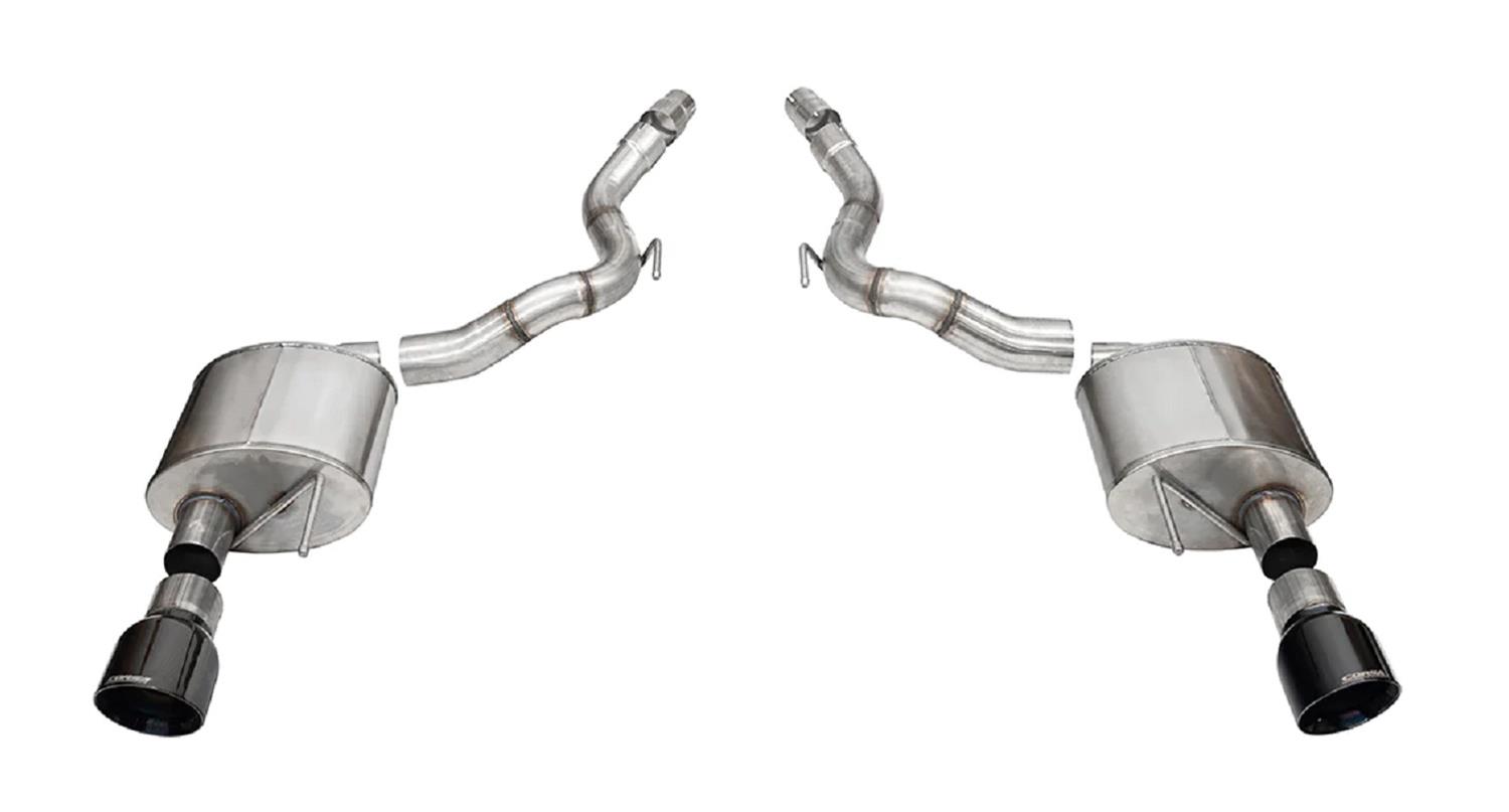 Corsa 2024+ Ford Mustang GT Sport Axle-Back Dual Rear Exit with 4.5in Black PVD Pro-Series Tips