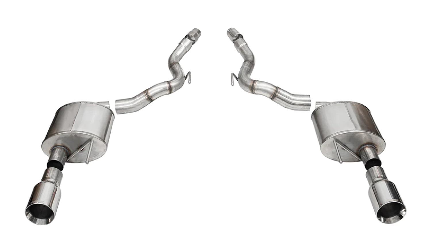 Corsa 2024-2025 Ford Mustang GT Sport Axle-Back Dual Rear Exit with 4.5in Straight Cut Tips thumbnail 2