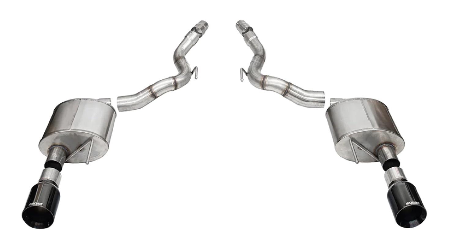 Corsa 24+ Ford Mustang GT Sport Axle-Back Dual Rear Exit with 4.5in Black PVD Straight Cut Tips