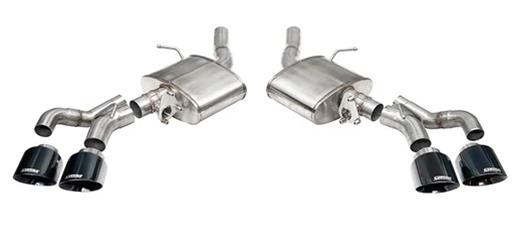 Corsa 22-25 Caddy CT5-V Blackwing 3in Axle-Back - Act. Exh. - Dual Rear Exit - Twin 4.5in Tips - Blk