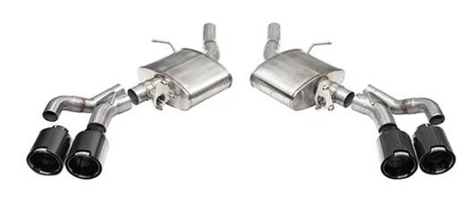Corsa 22-25 Caddy CT5-V Blackwing 3in Axle-Back - Act. Exh. - Dual Rear Exit - Twin 4.5in Blk CF Tip