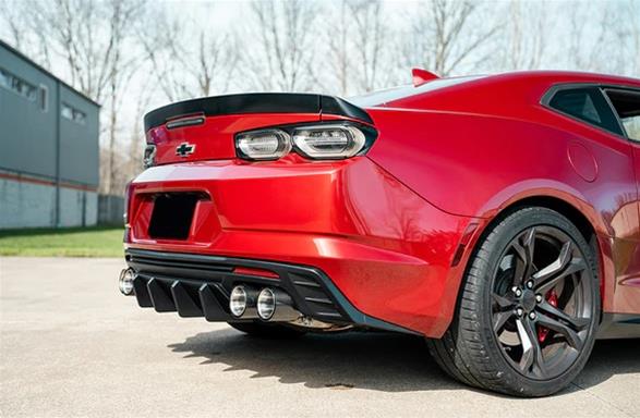 Corsa 2016-2024 Chevrolet Camaro SS / ZL1 Valved Axle-Back Exhaust w/ Carbon Fiber Quad Tips thumbnail 2