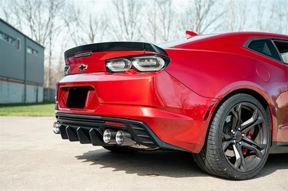 Corsa 2016-2024 Chevrolet Camaro SS / ZL1 Carbon Fiber 4.5in Twin Tip Kit thumbnail 2