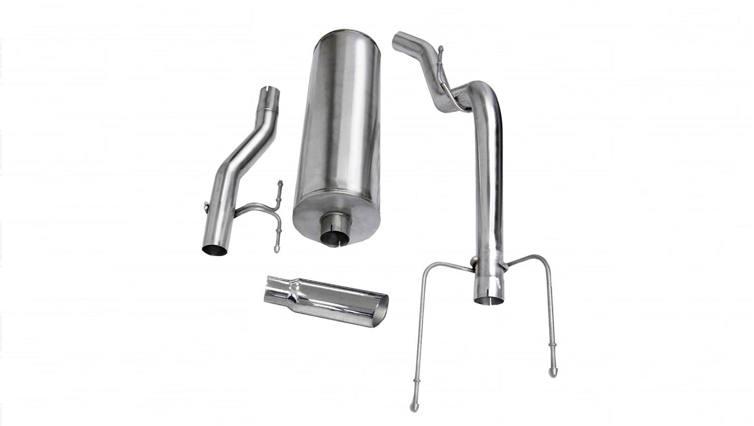 Corsa 2004-2005 -05 Dodge Ram Quad Cab/Short Bed 1500 4.7L V8 Polished Sport Cat-Back Exhaust thumbnail 3